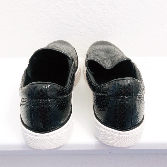 Comme des Garçon Embossed Sneakers Slip-On Shoes Black White Size 11 M NWT $225 - Picture 7 of 14